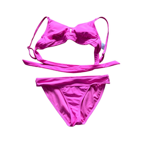 No Boundaries Juniors Bright Pink Bikini